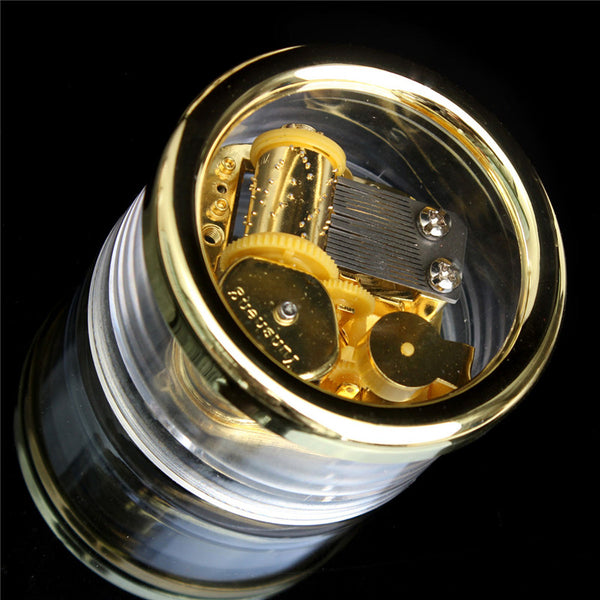 Vintage Clear Round Music Box