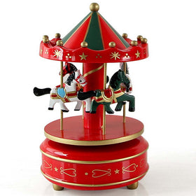 New Wooden Carousel Music Box
