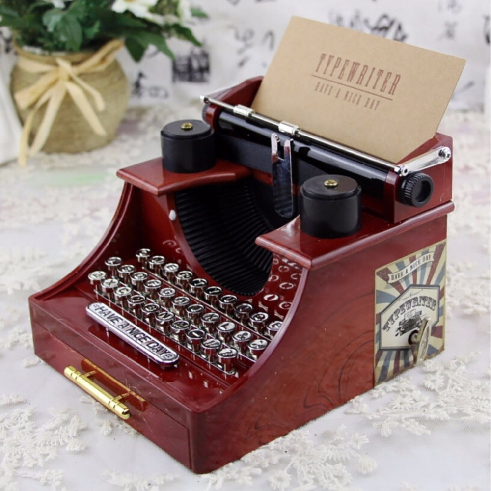 Vintage Typewriter Music Box - Musical Dream Box