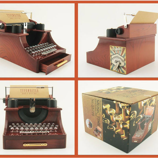 Vintage Typewriter Music Box