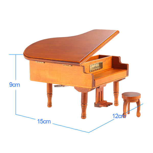 Wooden Piano Musical Box
