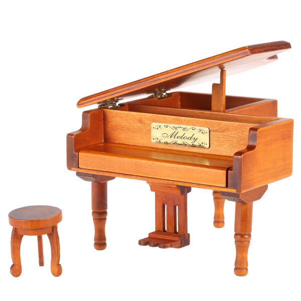 Wooden Piano Musical Box