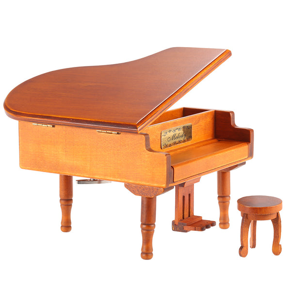 Wooden Piano Musical Box