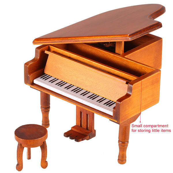 Wooden Piano Musical Box